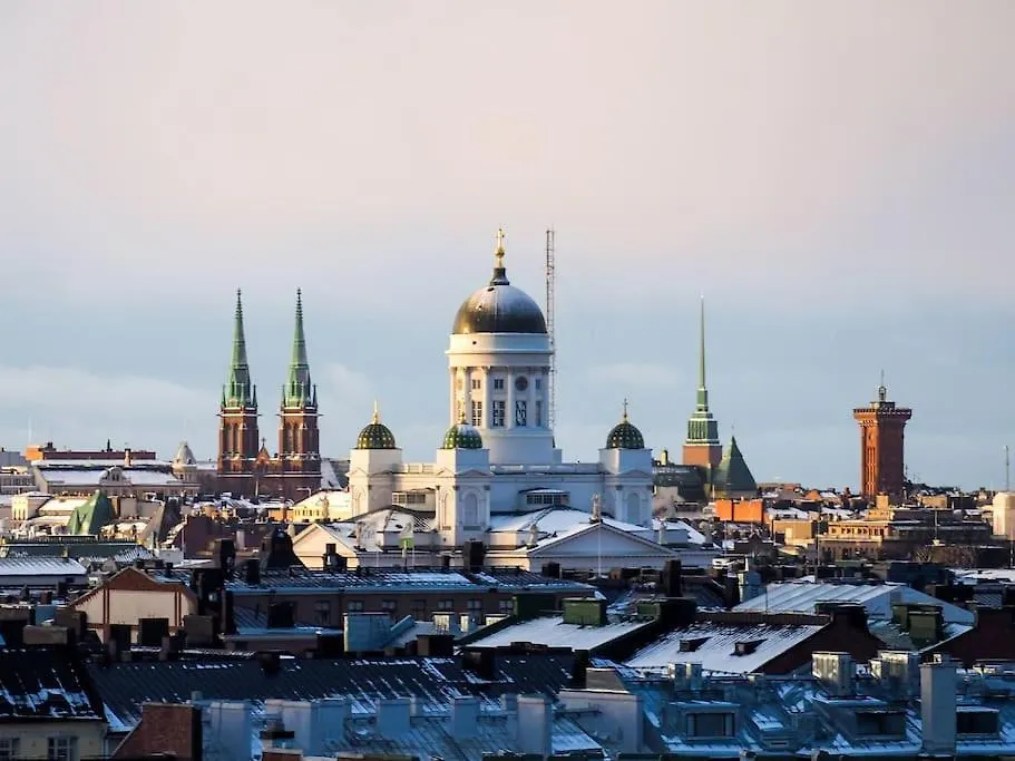 Apartment Sunset Views Over Helsinki Rooftops
